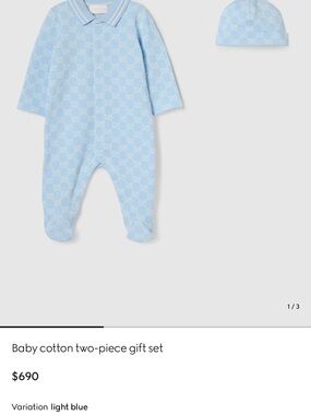 Gucci Baby Two-Piece Set in Light Blue